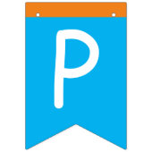 Cute Penguin Birthday Bunting Flags/Banner Vlaggetjes (Derde vlag)