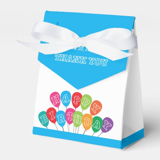 Cute Penguin Birthday Party Favor Box Bedankdoosjes (Voorkant Zijde)