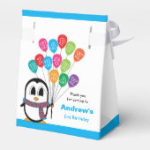 Cute Penguin Birthday Party Favor Box Bedankdoosjes (Achterkant)