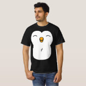 Cute Penguin Black T-shirt (Voorkant volledig)
