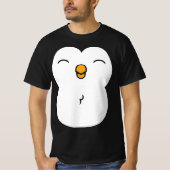 Cute Penguin Black T-shirt (Voorkant)