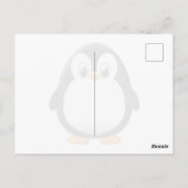 Cute Penguin Blue Watercolor  Briefkaart (Achterkant)