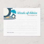 Cute Penguin Boy Words of Advice Mammie Briefkaart (Achterkant)