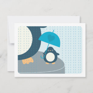 Cute Penguin Boy Words of Advice Mammie Briefkaart