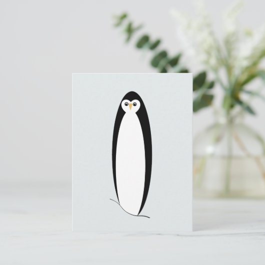 Cute Penguin Briefkaart (Staand voorkant)
