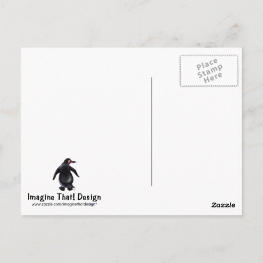 Cute Penguin Briefkaart (Achterkant)