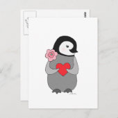Cute Penguin Briefkaart Penguin I Love you Briefka (Voorkant / Achterkant)