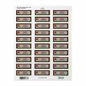 Cute Penguin/Buffalo Pset/Red Green Kerstmis Etiket (Full Sheet)