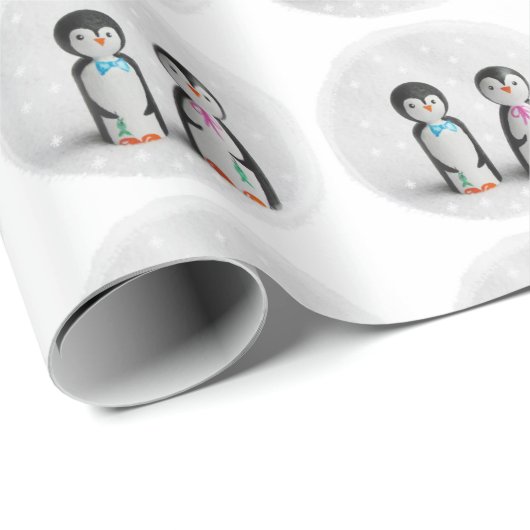 Cute Penguin Cadeaupapier (Rol Hoek)