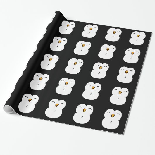 Cute Penguin Cadeaupapier (Uitgerold)