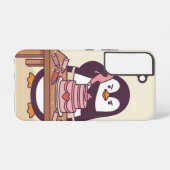 Cute Penguin Cake Valentine Phone Case - Samsung Samsung Galaxy Hoesje (Achterkant horizontaal)