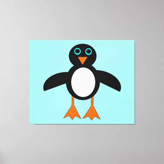 Cute Penguin Canvas Print (Voorkant)