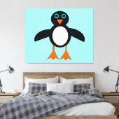 Cute Penguin Canvas Print (Insitu (Slaapkamer))