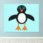 Cute Penguin Canvas Print (Insitu (Houten vloer))