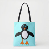 Cute Penguin Canvas tas (Voorkant)