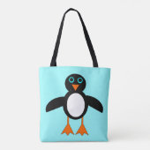 Cute Penguin Canvas tas (Achterkant)