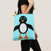 Cute Penguin Canvas tas (Dichtbij)