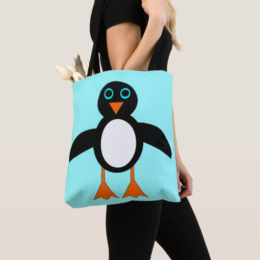 Cute Penguin Canvas tas (Dichtbij)