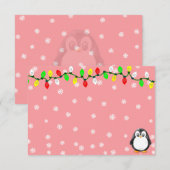 Cute Penguin Cartoon Blank Custom Christmas Winter Notitiekaartje (Voorkant / Achterkant)