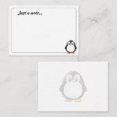 Cute Penguin Cartoon Blank Just a Note Notitiekaartje (Voorkant / Achterkant)