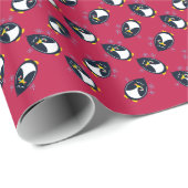 Cute Penguin Cartoon Cadeaupapier (Rol Hoek)