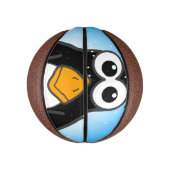 Cute Penguin Cartoon Illustrated Blue Basketbal (Verticaal)