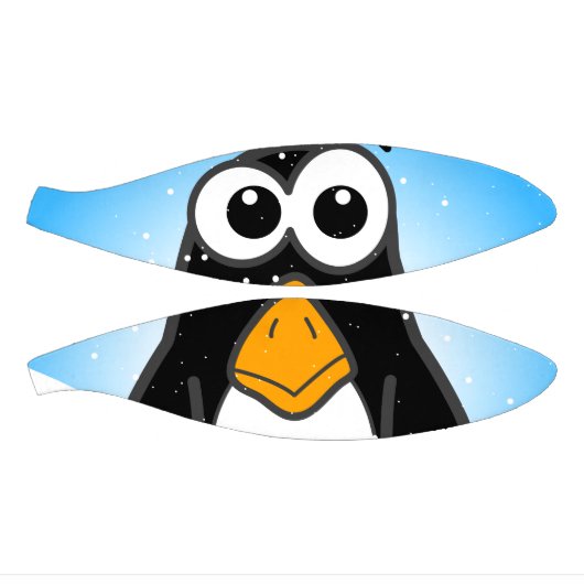 Cute Penguin Cartoon Illustrated Blue Basketbal (Panelen)