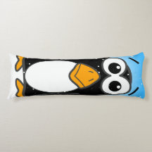 Cute Penguin Cartoon Illustrated Blue
