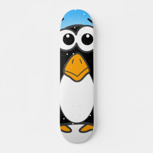 Cute Penguin Cartoon Illustrated Blue Persoonlijk Skateboard