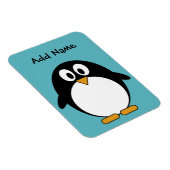 Cute Penguin Cartoon met Area for Name Magneet (Rechterzijde)