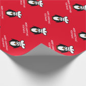 Cute penguin chef cook cartoon Custom Cadeaupapier (Hoek)