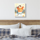 Cute Penguin Christmas Animal Nursery Art Canvas  (Insitu (Slaapkamer))