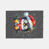 Cute Penguin Christmas Lights Penguins Lover Girls Fleece Deken (Voorkant (Horizontaal))