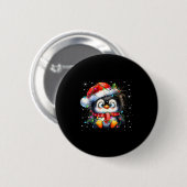 Cute Penguin Christmas Lights Penguins Lover Girls Ronde Button 5,7 Cm (Voorkant /achterkant)