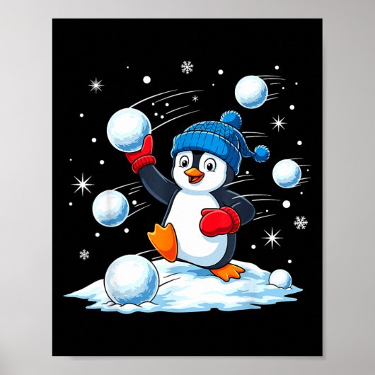 Cute Penguin Christmas Pajamas Shirt Boys, Penguin Poster (Voorkant)