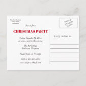 Cute Penguin | Christmas Party Save The Date  Aankondigingskaart (Achterkant)