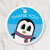 Cute Penguin Circle Label (Voorkant)