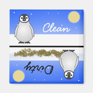 Cute Penguin Clean/Dirty Dishwasher Magnet