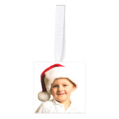 Cute Penguin Confetti Snow Kinder Photo Template Kubus Ornament (Voorkant)