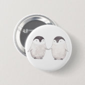 Cute Penguin Couple Button Penguin Love Couple Pin (Voorkant /achterkant)
