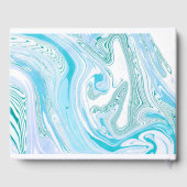 Cute Penguin Couple Guest Book Gastenboek (Achterkant)