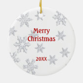 Cute Penguin Couple-kerstversiering Keramisch Ornament (Achterkant)