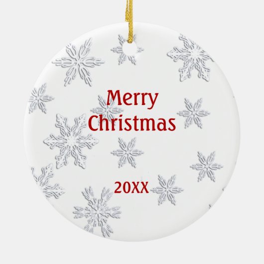 Cute Penguin Couple-kerstversiering Keramisch Ornament (Achterkant)