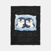 Cute Penguin Cuddle Cozy Sleep Matching Couple  Fleece Deken (Voorkant)