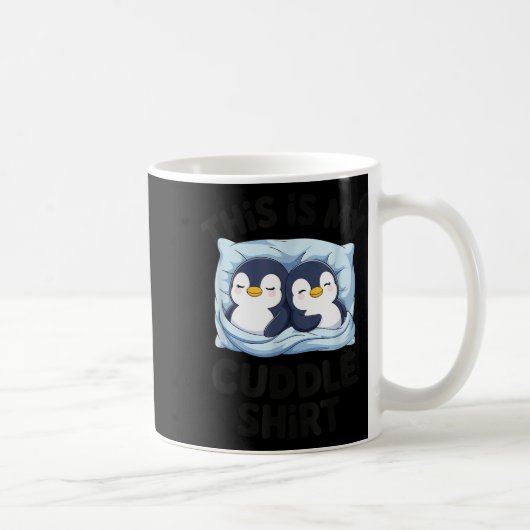 Cute Penguin Cuddle Cozy Sleep Matching Couple  Koffiemok (Rechts)