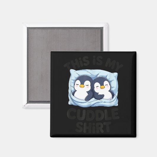 Cute Penguin Cuddle Cozy Sleep Matching Couple  Magneet (Voorkant / Achterkant)