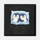 Cute Penguin Cuddle Cozy Sleep Matching Couple  Magneet (Voorkant)