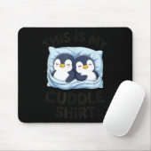 Cute Penguin Cuddle Cozy Sleep Matching Couple Muismat (Met muis)