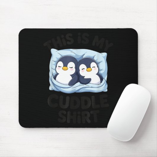 Cute Penguin Cuddle Cozy Sleep Matching Couple  Muismat (Met muis)