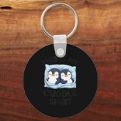 Cute Penguin Cuddle Cozy Sleep Matching Couple Sleutelhanger (Voorkant)